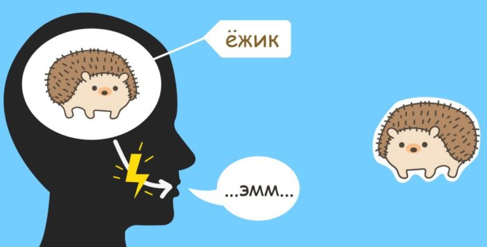 Мозг не может активировать соответствующий звук слова